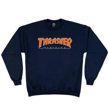 Thrasher - Outlined Crew Navy/Orange.
