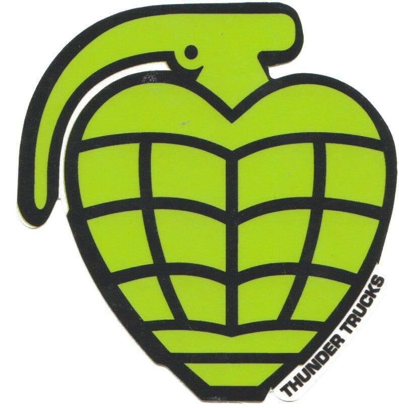 Thunder - Grenade Die Cut 3" Sticker.